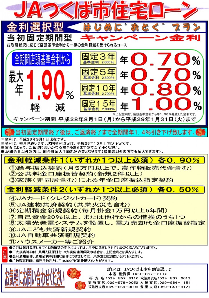 住宅ローンはじめにおとくプラン当初固定金利